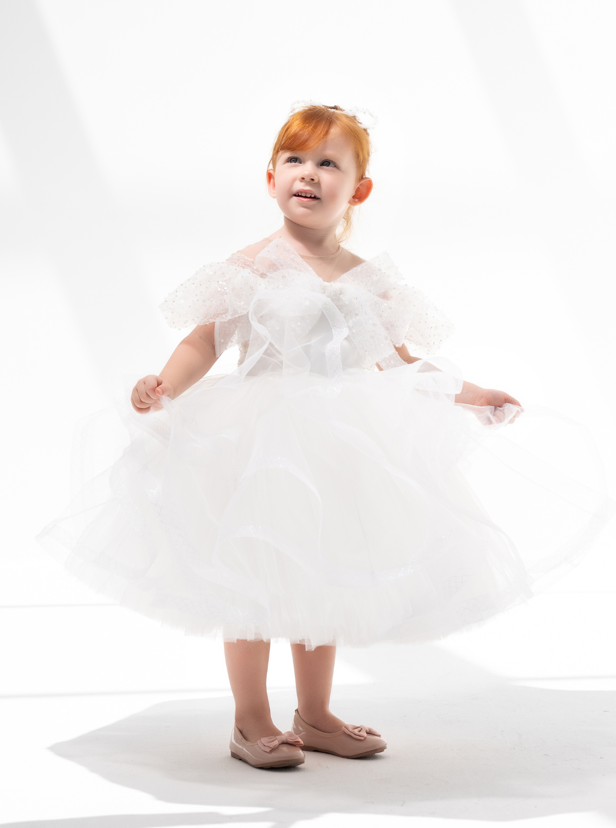 WHITE IRIS- White Luxury Dress for Girls WHITE IRIS- White Luxury Dress for Girls